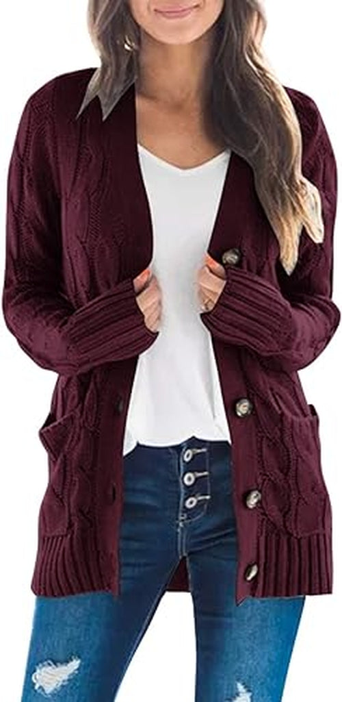 Elegante und warme Wollstrickjacke