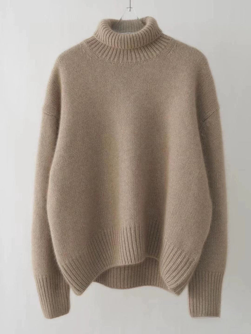 Tanya - Klassische und luxuriöse Wollpullover mit hohem Kragen