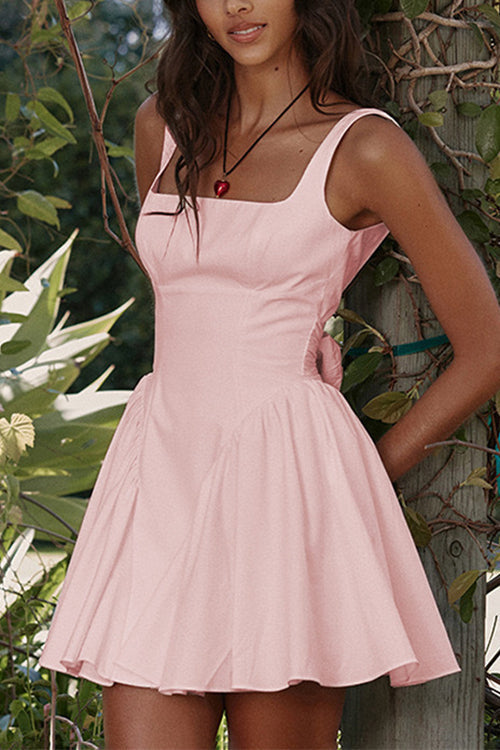 Elegantes Heidi -Rosiedress Rückenfrei Mini Kleid