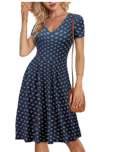 Minikleid für Damen | Rot | Kurze Ärmel | Raffiniertes Design