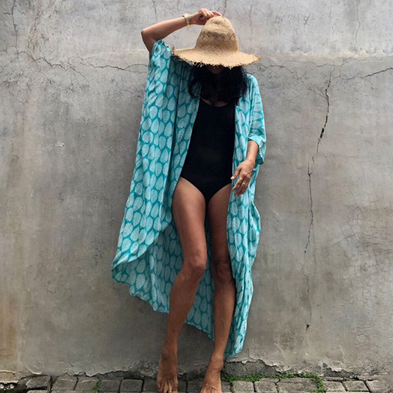 Elegantes | Glamouröse Sonnenschutz Resort Strandkleid Cover Up für dich