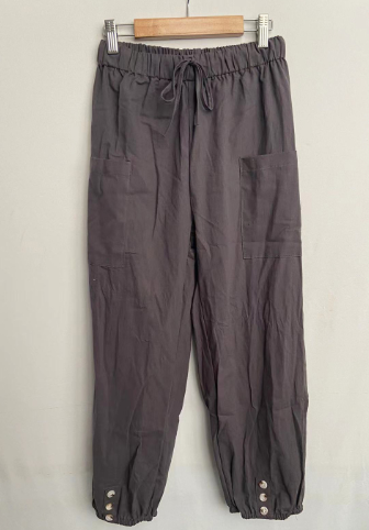 Elegante Hochtaillierte Hose aus Baumwolle und