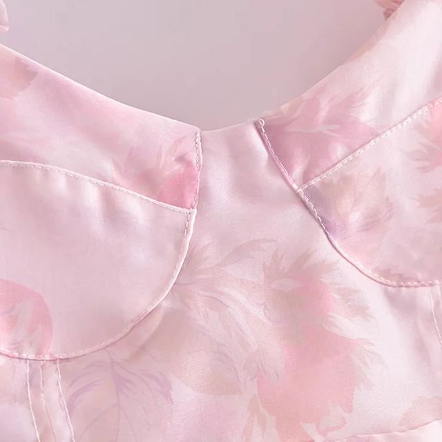 Heidi - Elegantes Kleid mit Blumenmuster und Puffärmeln