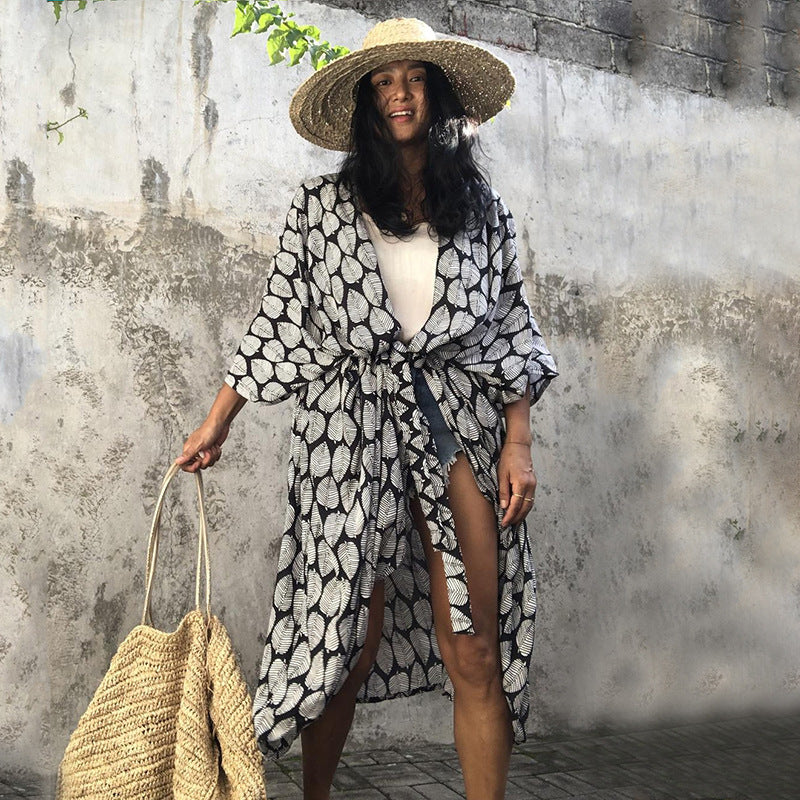 Elegantes | Glamouröse Sonnenschutz Resort Strandkleid Cover Up für dich