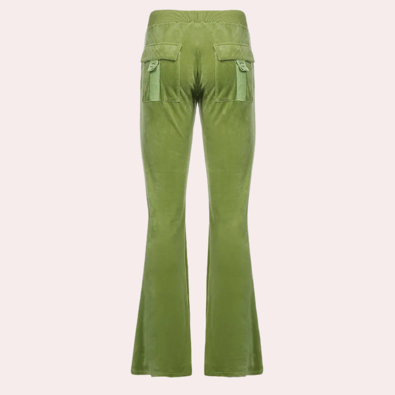 Elegante Auslaufende Hose für Damen in Grün