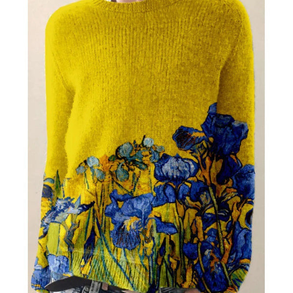 Julio - Bunter Pullover mit Blumenmuster