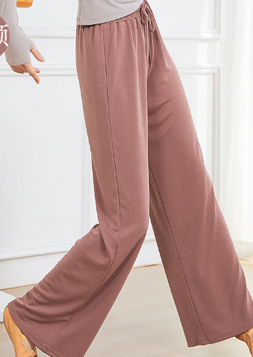 Elegante Bambus Palazzo Lounge Hose in Schwarz