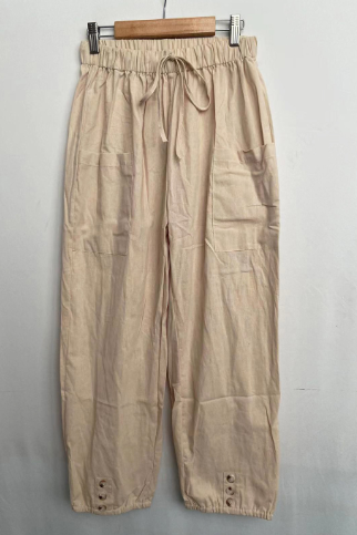 Elegante Hochtaillierte Hose aus Baumwolle und