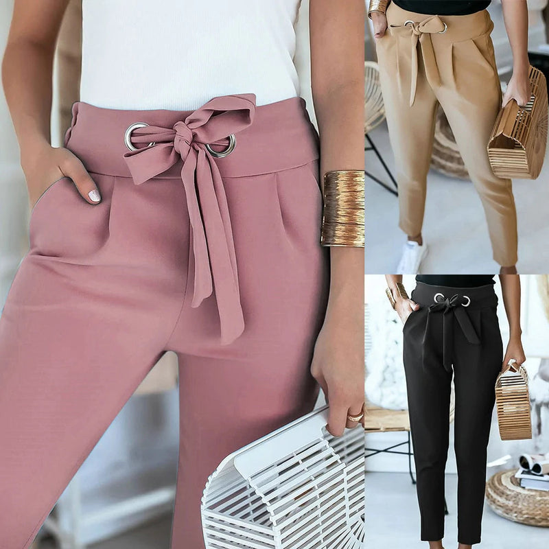 Hochtaillierte, bequeme Hose für lässige Anlässe