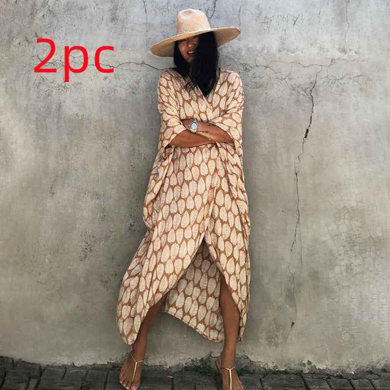 Elegantes | Glamouröse Sonnenschutz Resort Strandkleid Cover Up für dich
