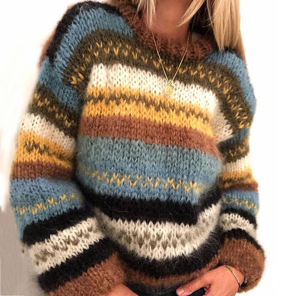Gisela - Bunter Jacquard-Pullover