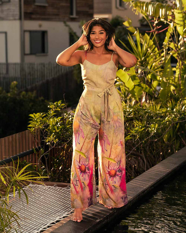 Annette - Hose mit Blumendruck Marguerite Jumpsuit