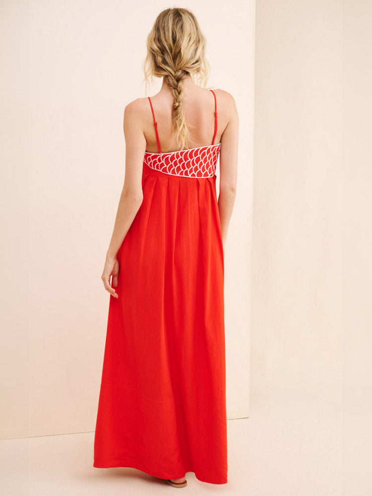 Elegantes Maxikleid Mit Fischschwanz-Design