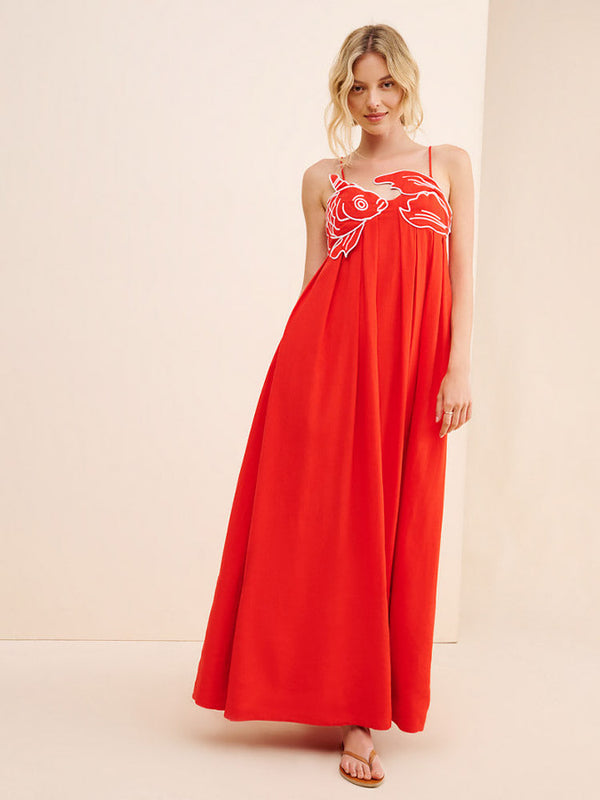 Elegantes Maxikleid Mit Fischschwanz-Design