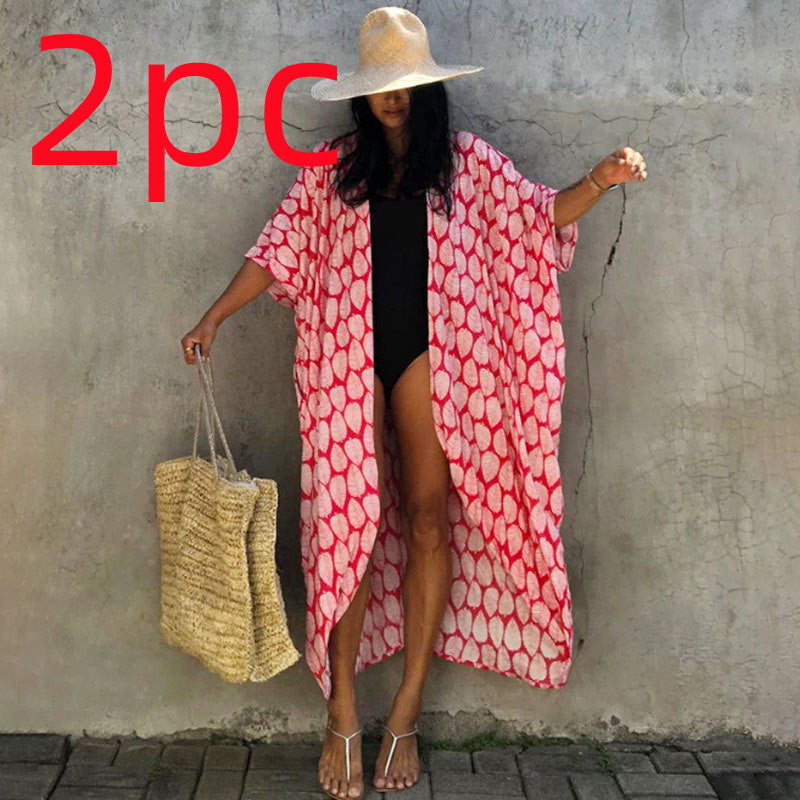 Elegantes | Glamouröse Sonnenschutz Resort Strandkleid Cover Up für dich