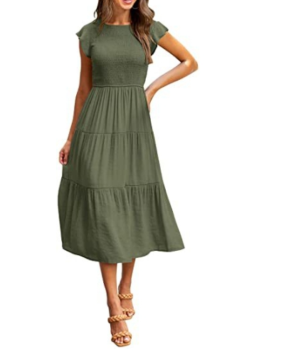 Sonja - Kleid mit Knöpfen und Zierleiste mit Stickerei in Schleife