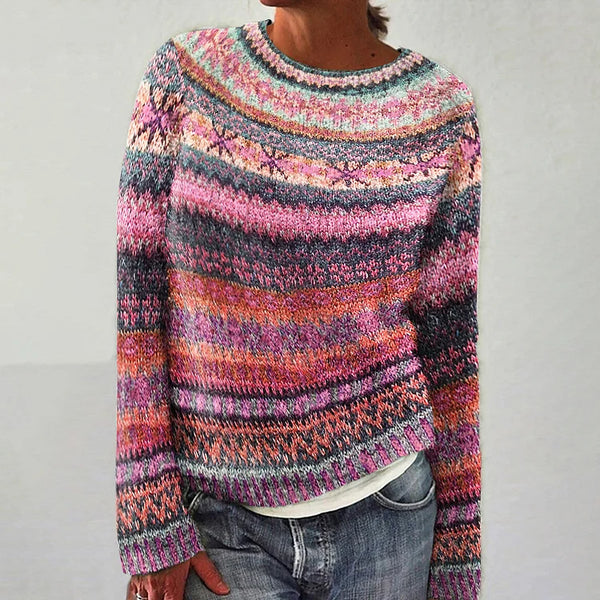 Hannelore – Lässiger Vintage-Pullover im Eyelet-Stil