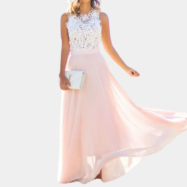 Elegantes Spitzenkleid für festliche Anlässe im Rosé