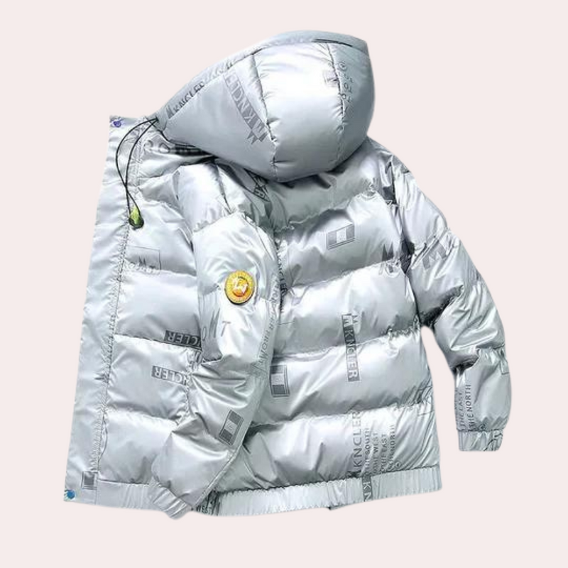 Warme Winterjacke mit Kapuze für Herren