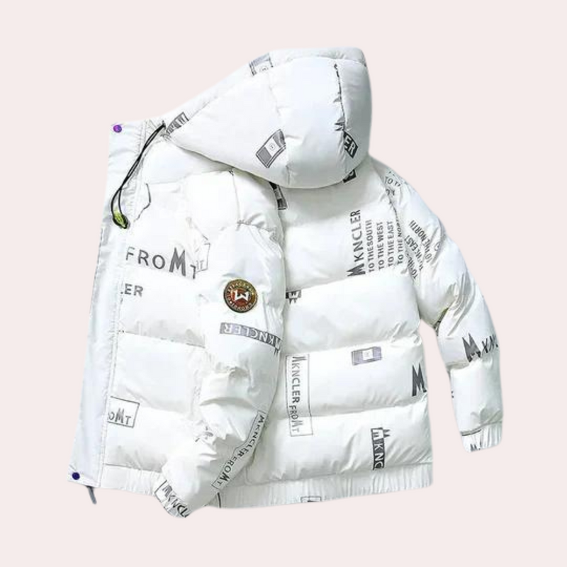 Warme Winterjacke mit Kapuze für Herren