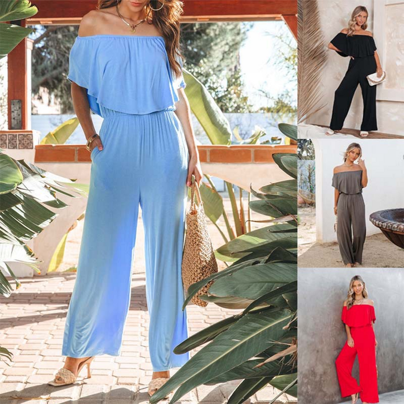Eleganter off-shoulder Jumpsuit für besondere Anlässe