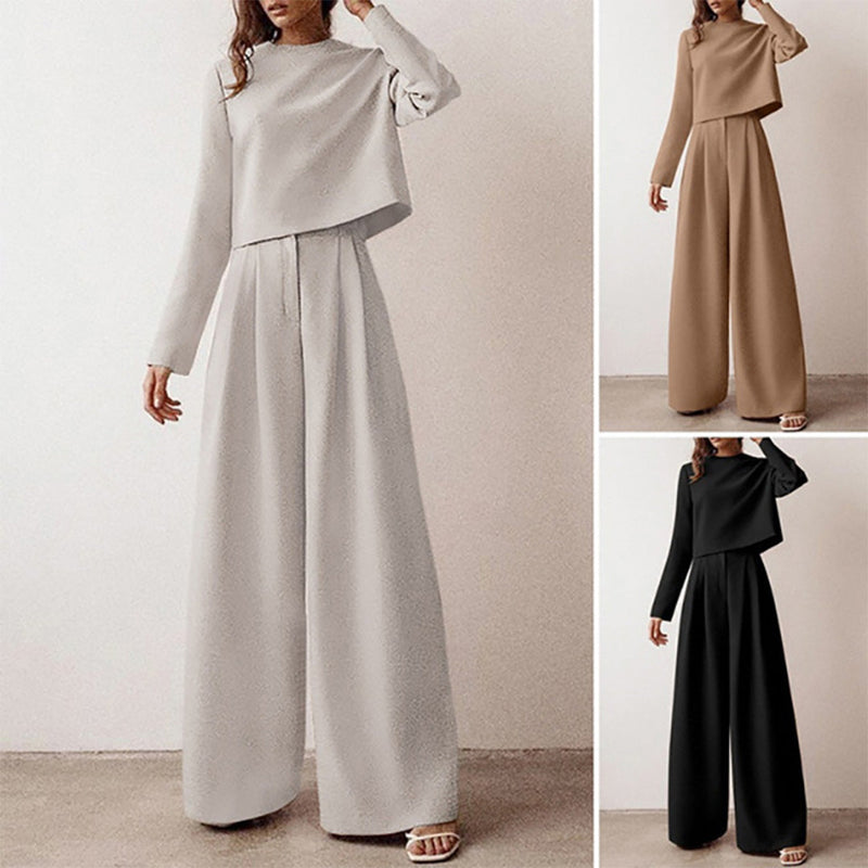 Kamiyah – Elegantes Palazzo-Set aus Tweed