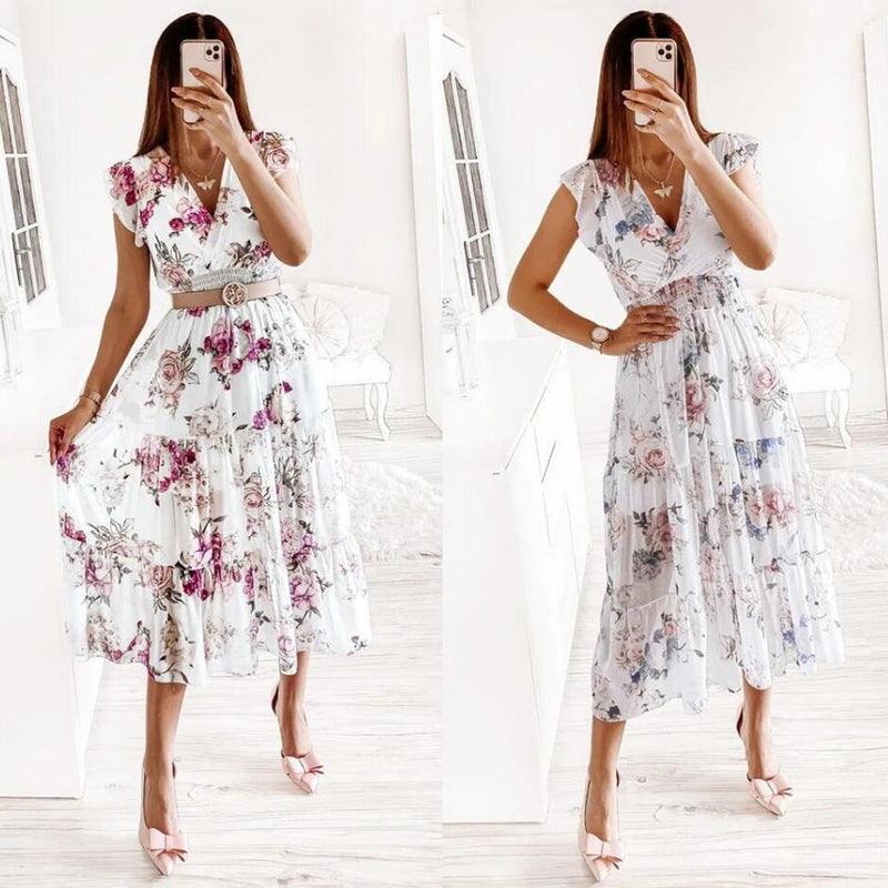 Elegante Midi Kleid für besondere Anlässe und Komfort