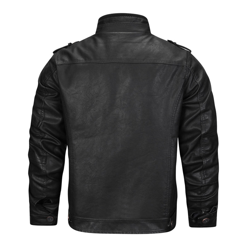 Alpha - Schwarze Lederjacke für Herren