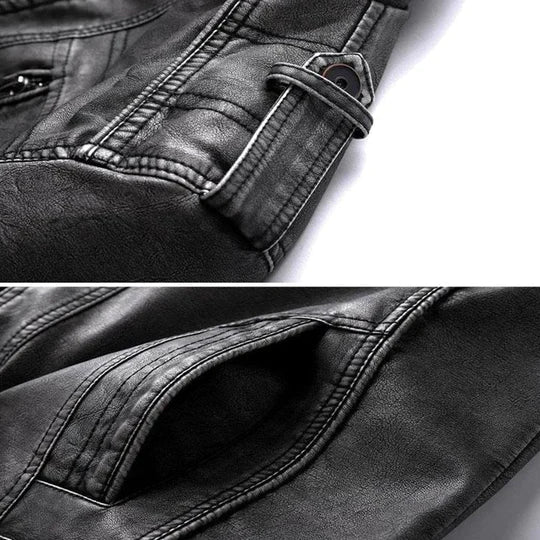 Alpha - Schwarze Lederjacke für Herren