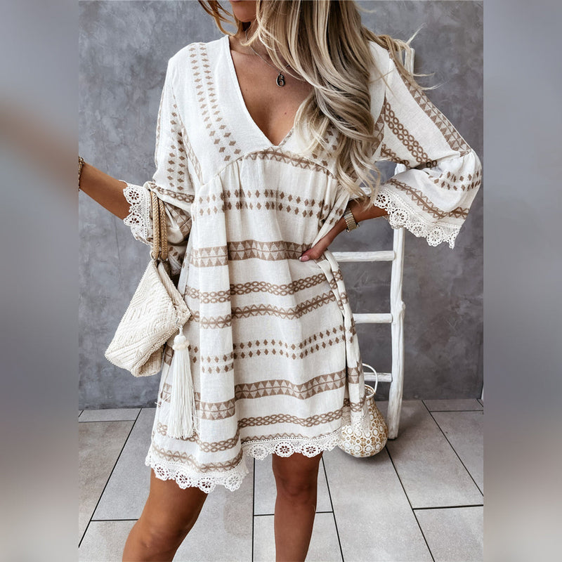 Heidi - Stilvolles, Bequemes Mini-Kleid für Sommer