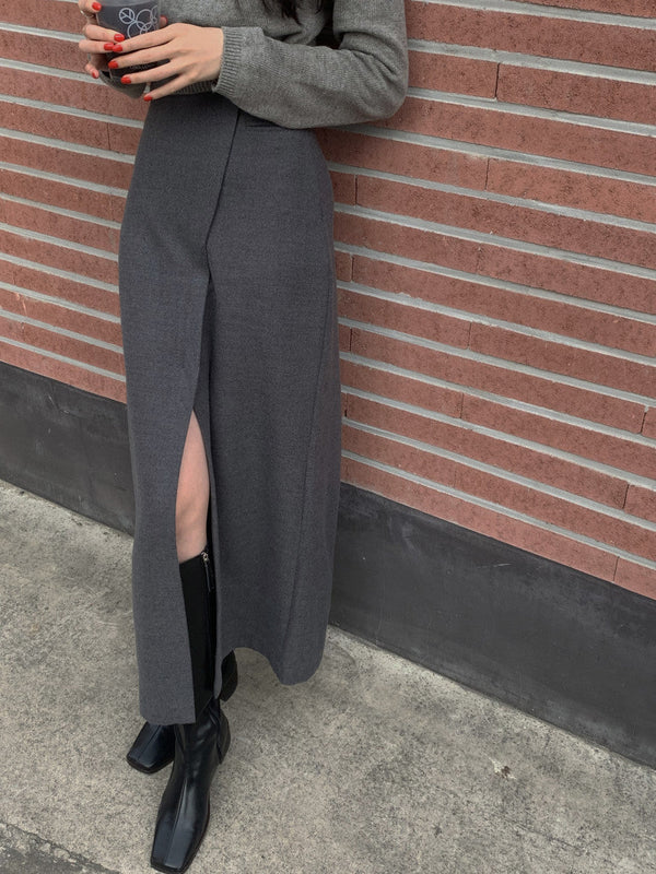 Eleganter Chique Maxi Rock Mit Schlitz Für Damen