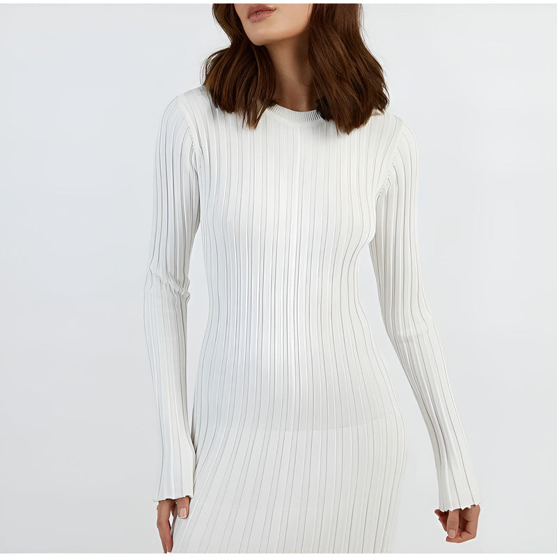 Elegantes Maxi Strickkleid für besondere Anlässe