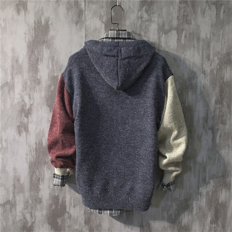 Bunter, bequemer Pullover-Hoodie