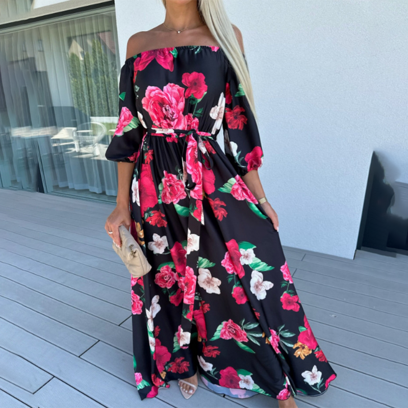 Elegantes Off-Shoulder Maxi-Kleid für besondere Anlässe