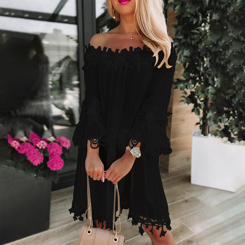 Elegante off-shoulder Sommerkleid für stilvolle Anlässe