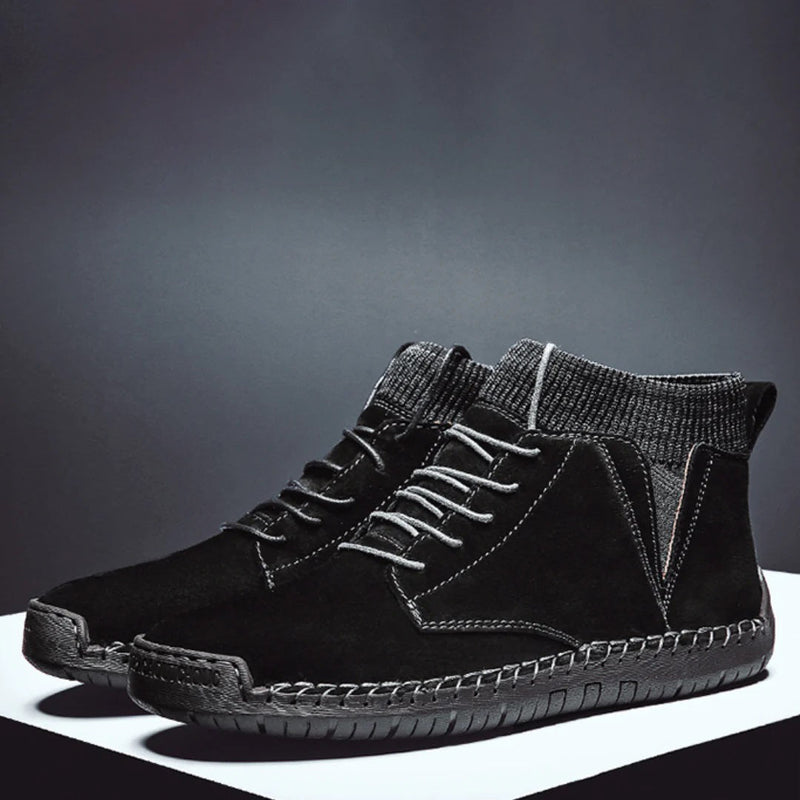 Elegante Herrenstiefel aus echtem Leder
