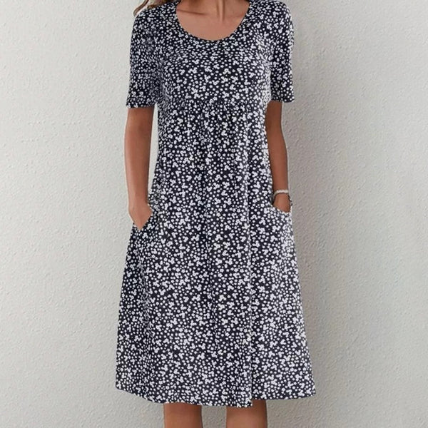Elegantes und bequemes Blumen-Kleid für den Sommer