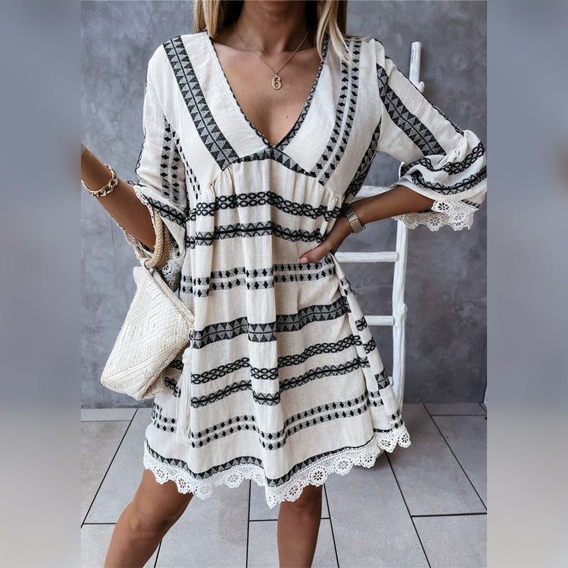Heidi - Stilvolles, Bequemes Mini-Kleid für Sommer