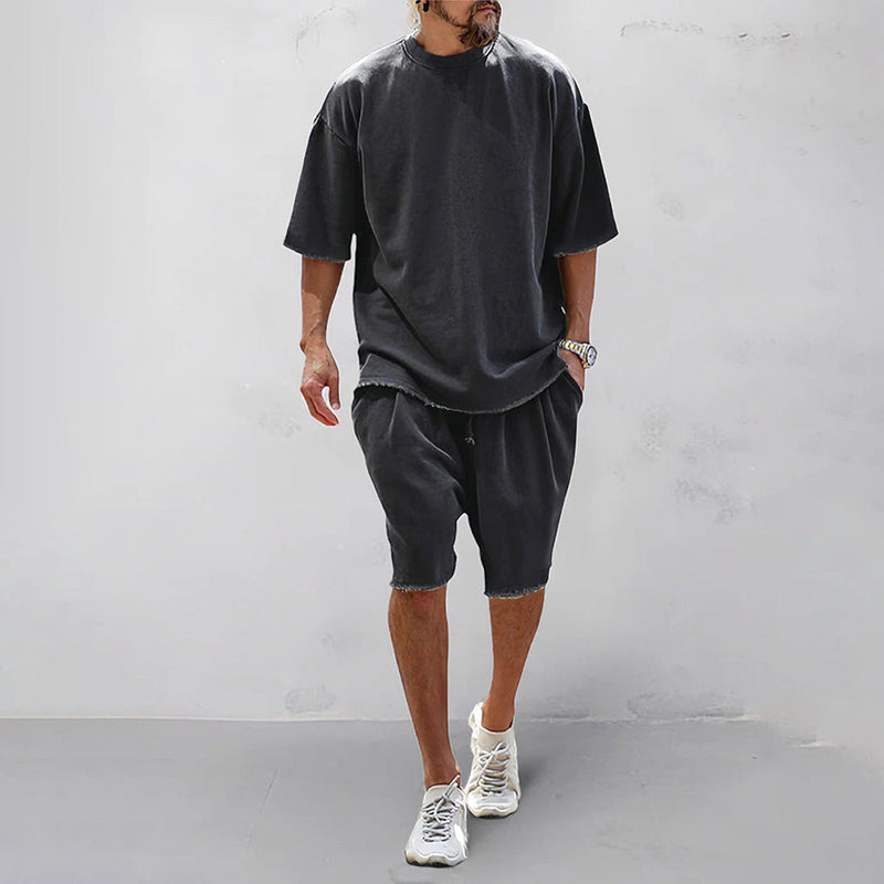 Bequeme Sommer Hoodie und Shorts Set