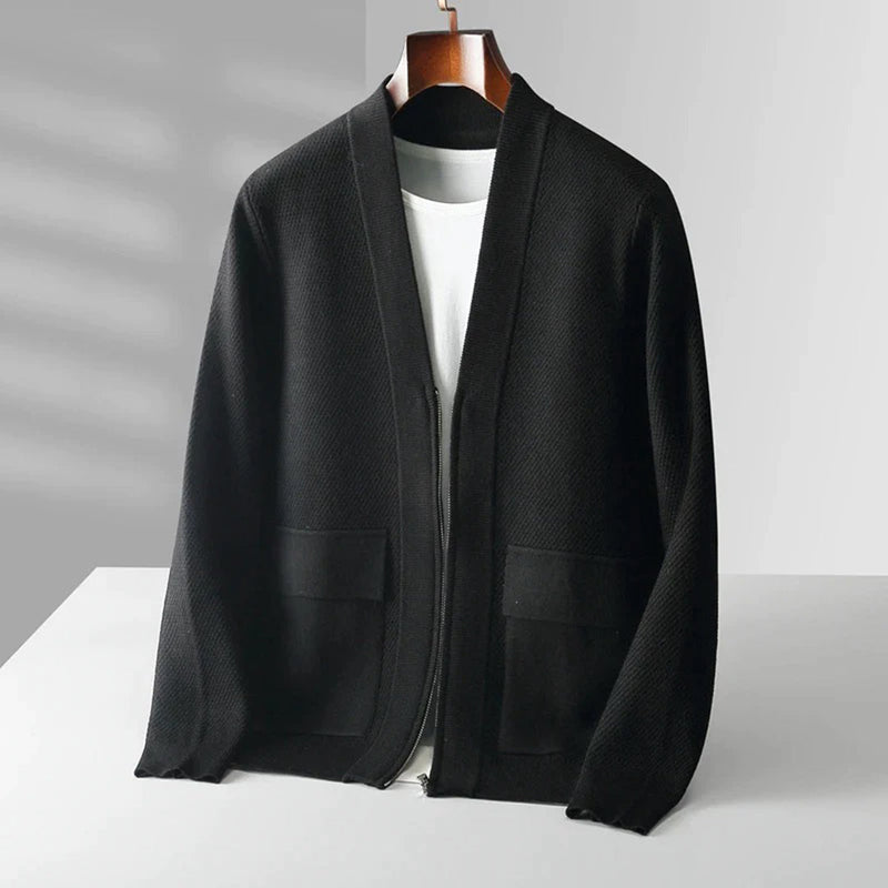 Weiches Herren-Strickjacke aus Wolle