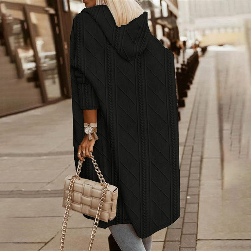 Elegante und warme Kapuzenjacke