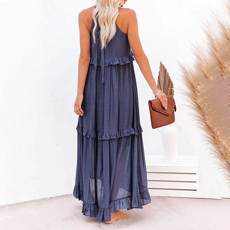 Elegante lange Kleid für jeden Anlass und Komfort