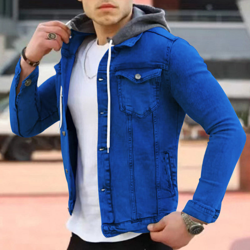 KORATH - Denim-Hemd mit Kapuze
