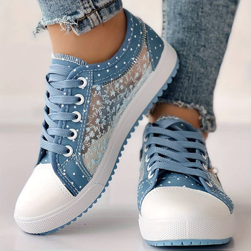 Bequeme und elegante Damen Sneakers aus atmungsaktivem Mesh