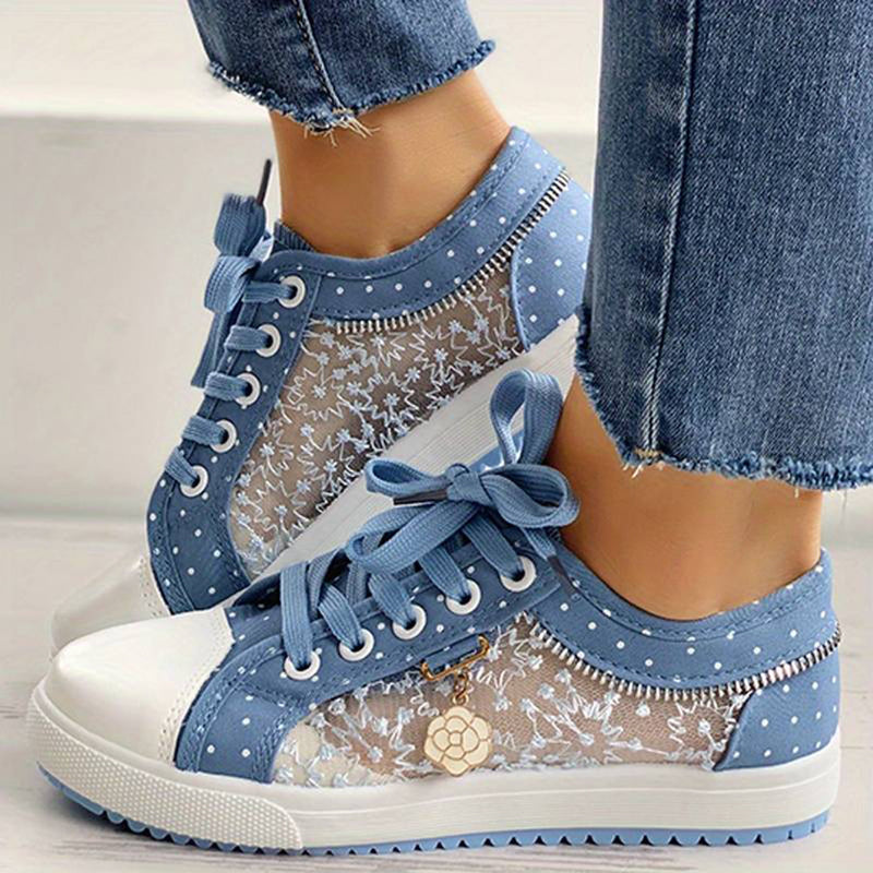 Bequeme und elegante Damen Sneakers aus atmungsaktivem Mesh