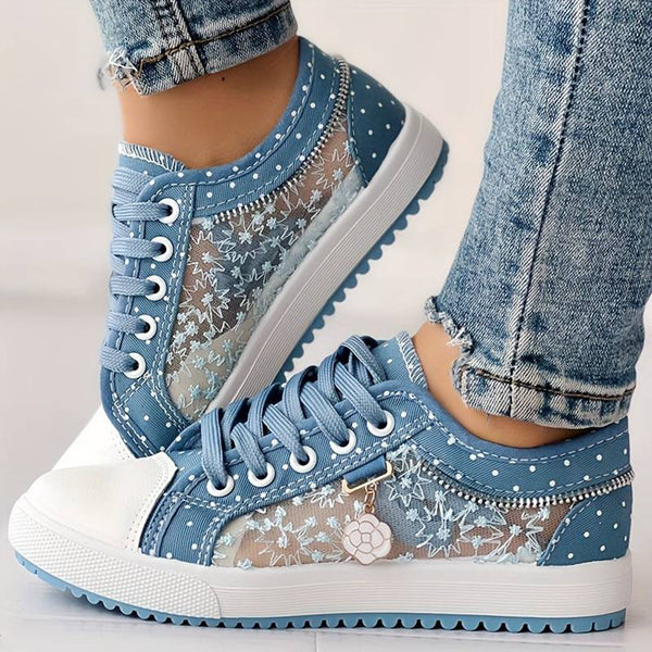 Bequeme und elegante Damen Sneakers aus atmungsaktivem Mesh
