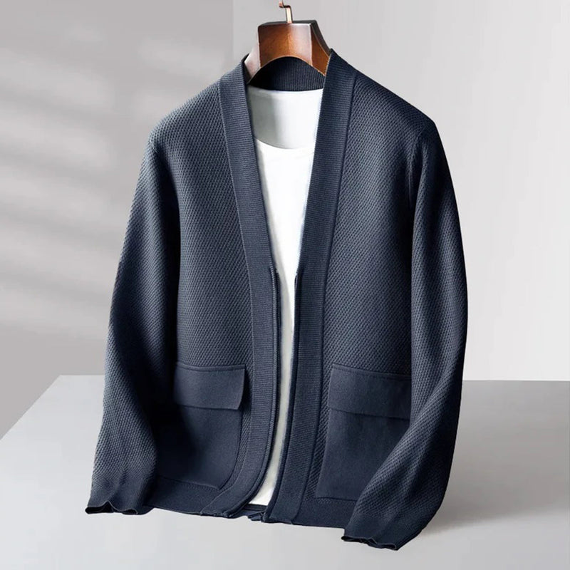 Weiches Herren-Strickjacke aus Wolle