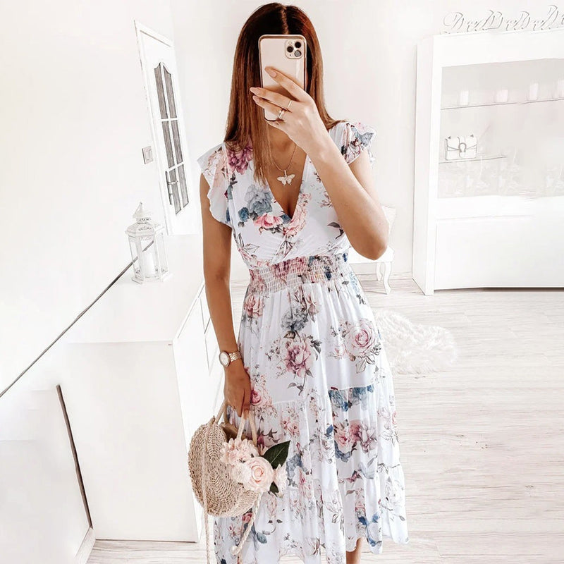 Elegante Midi Kleid für besondere Anlässe und Komfort