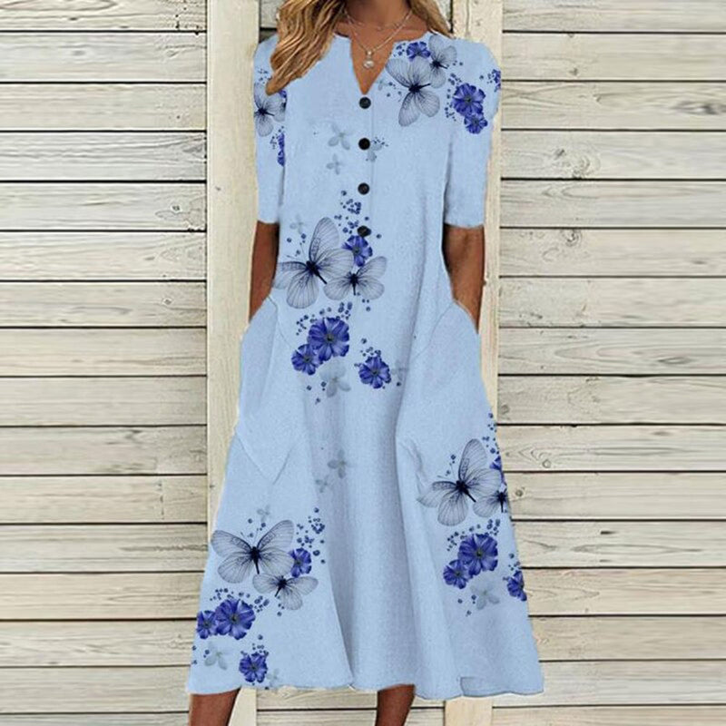 Elegantes Blumen-Kleid für Komfort und Stil