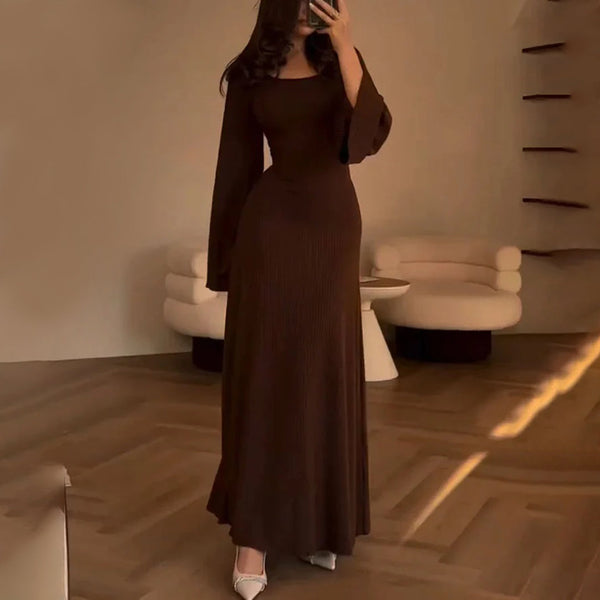 Elegantes Maxikleid aus Strick für Frauen